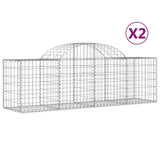 Vidaxl Schans Baskets 2 St. klenulé 200x50x60 80 cm galvanizované železo