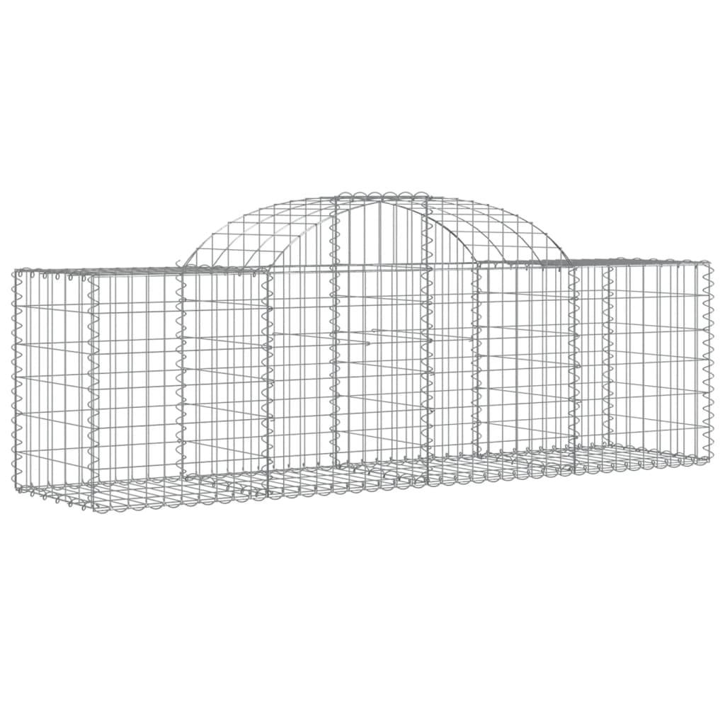 Cestas Vidaxl Schans 2 st 200x50x60 80 cm de hierro galvanizado