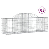 Cestas Vidaxl Schans 3 st 200x50x60 80 cm de hierro galvanizado