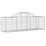 Vidaxl Schans kurve 3 st hvælvede 200x50x60 80 cm galvaniseret jern