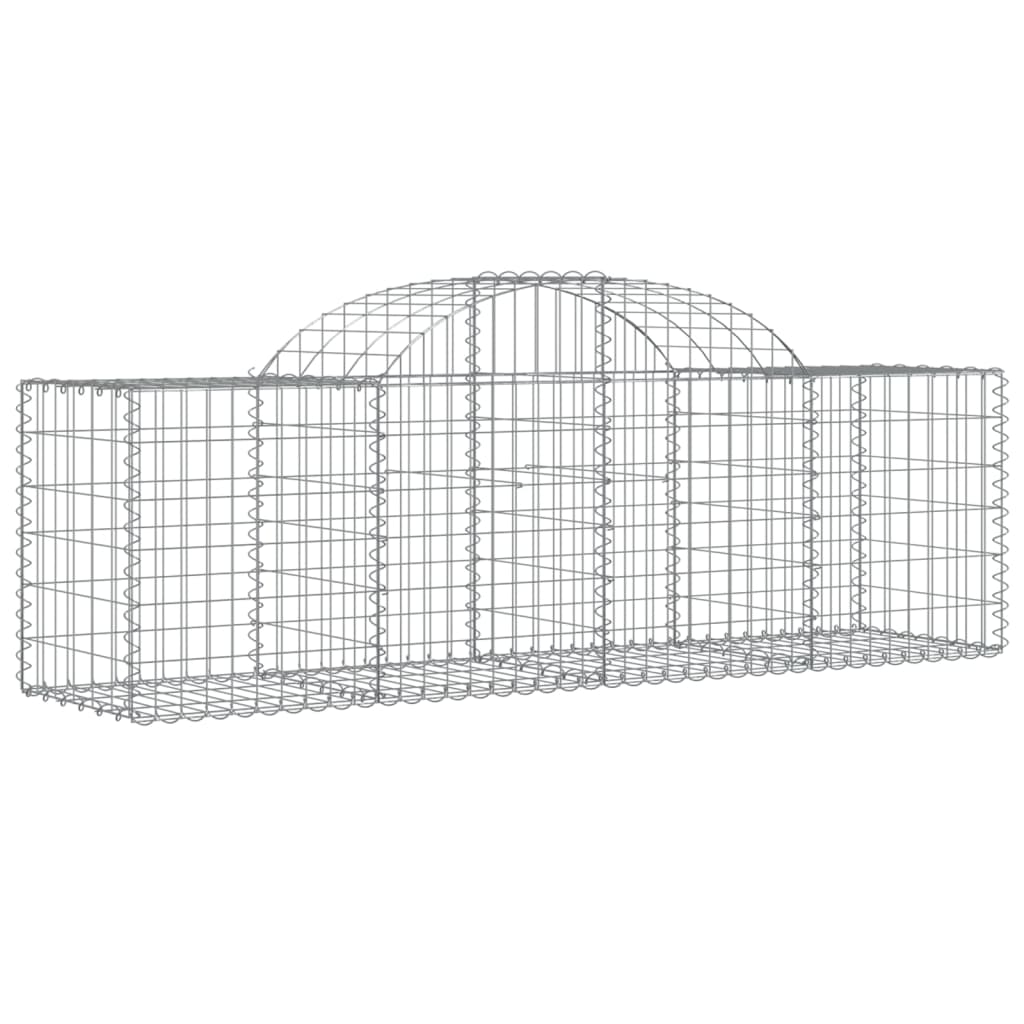 Vidaxl Schans kurve 6 st hvælvede 200x50x60 80 cm galvaniseret jern