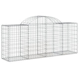 Vidaxl Schans kurve 6 st hvælvede 200x50x80 100 cm galvaniseret jern