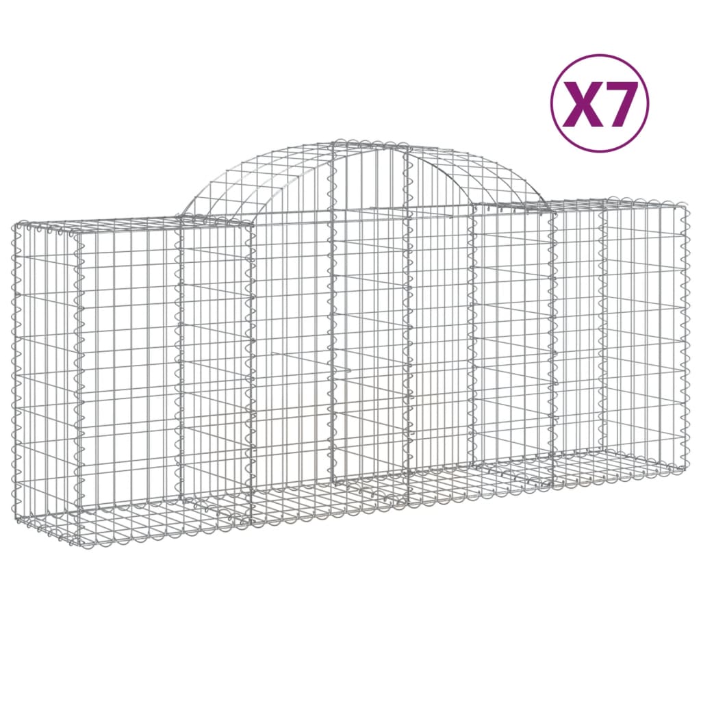 Vidaxl Schans Cesti 7 a volta a volta 200x50x80 100 cm Galvanized Iron