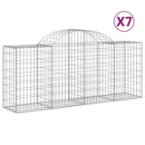 Cestas Vidaxl Schans 7 st 200x50x80 100 cm de hierro galvanizado