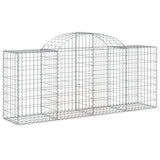 VidaXL Schans baskets 8 st vaulted 200x50x80 100 cm galvanized iron