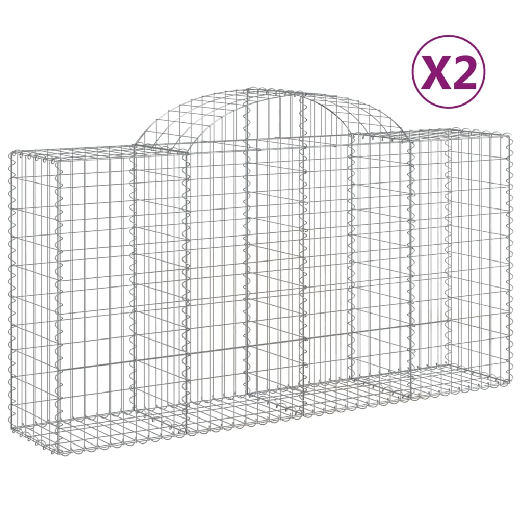 VIDAXL SCHANS Körbe 2 ST Gewölbe 200x50x100 120 cm Eisen