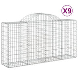 Vidaxl Schainen Kuerf 9 St vaulted 200x50x100 120 cm Eisen