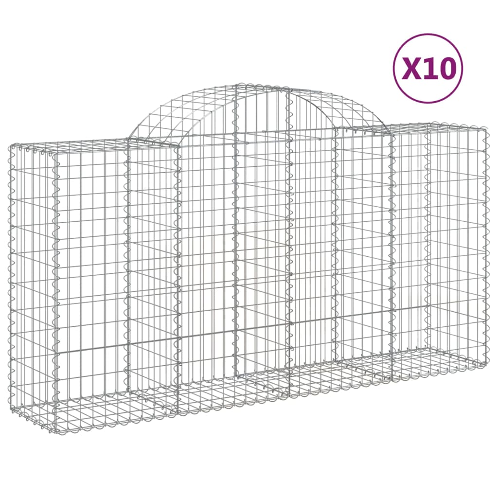 Vidaxl Schans Baskets 10 St Vaulted 200x50x100 120 cm jern