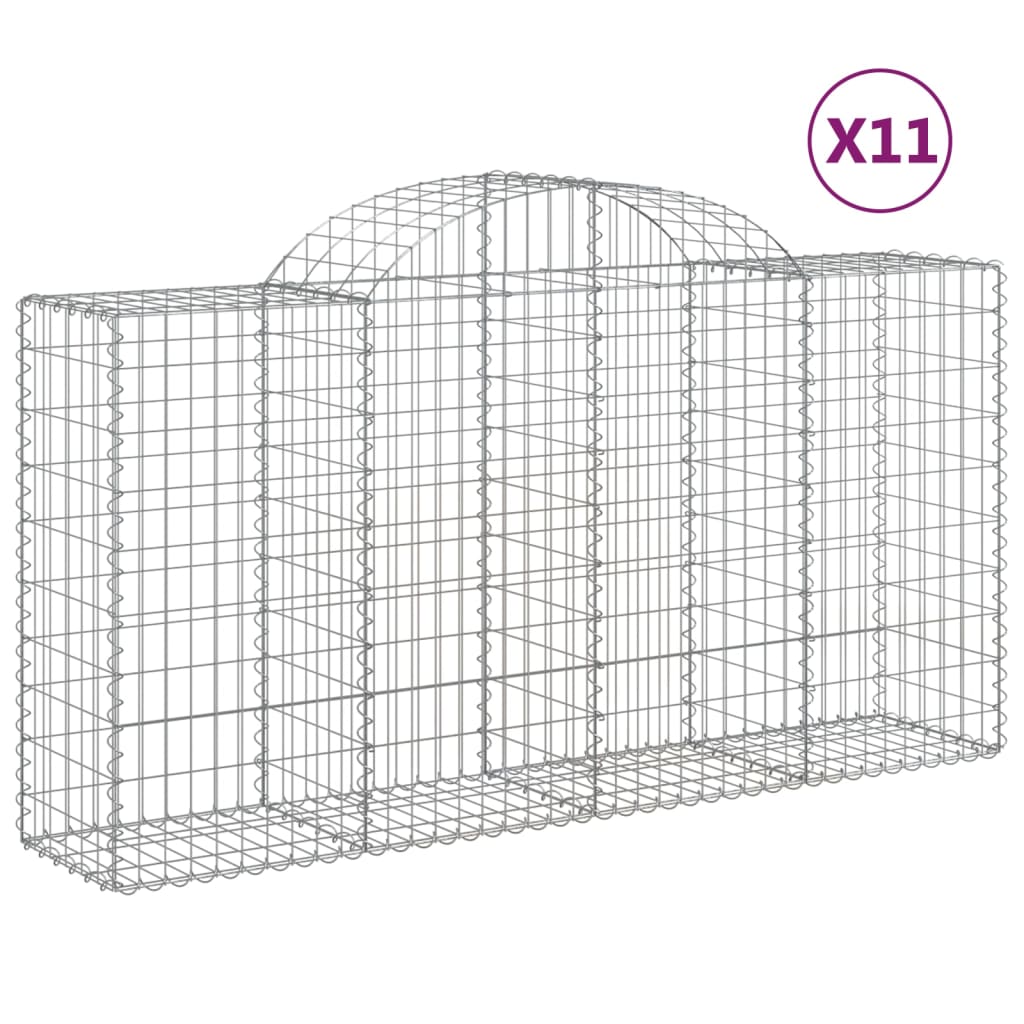 Vidaxl Schans baskets 11 st vaulted 200x50x100 120 cm iron