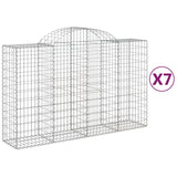 Vidaxl Schans kurver 7 St Vaulted 200x50x120 140 cm jern