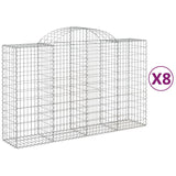 VidaXL Schans baskets 8 st vaulted 200x50x120 140 cm iron