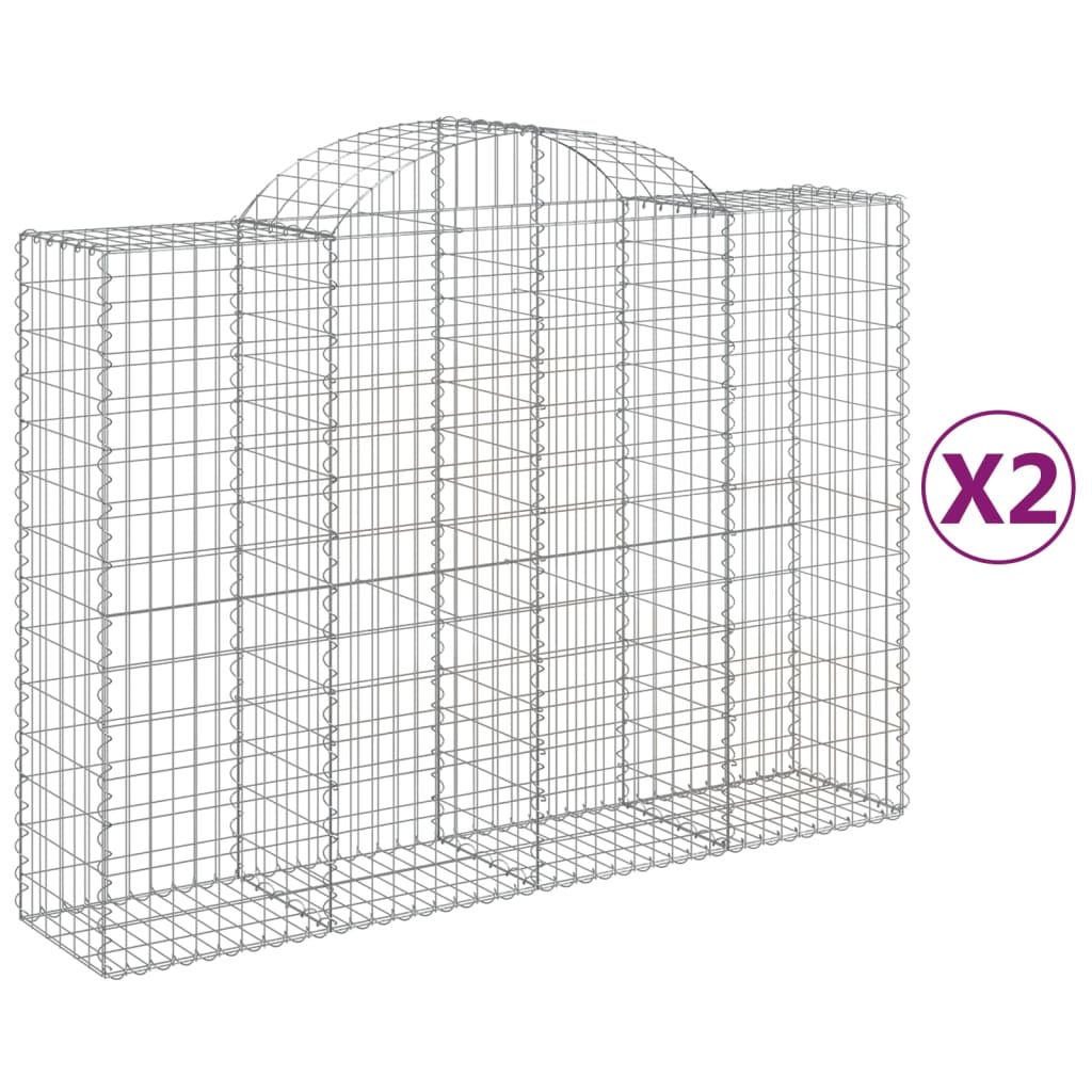 Vidaxl Schans kurver 2 st Vaulted 200x50x140 160 cm jern