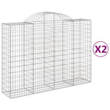 Vidaxl Schans Kosze 2 ST sklepione 200x50x140 160 cm żelazo