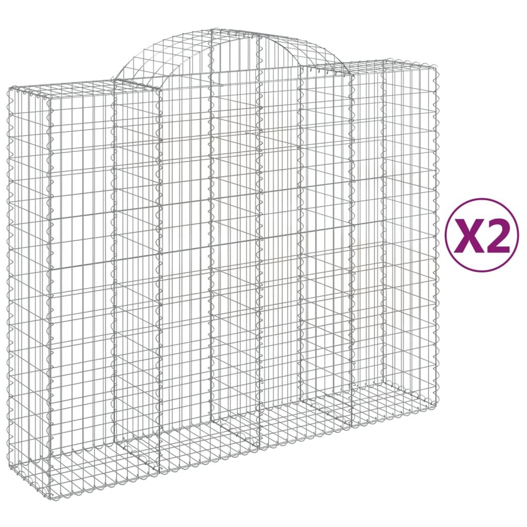 Vidaxl Schans Kosze 2 ST sklepione 200x50x160 180 cm żelazo