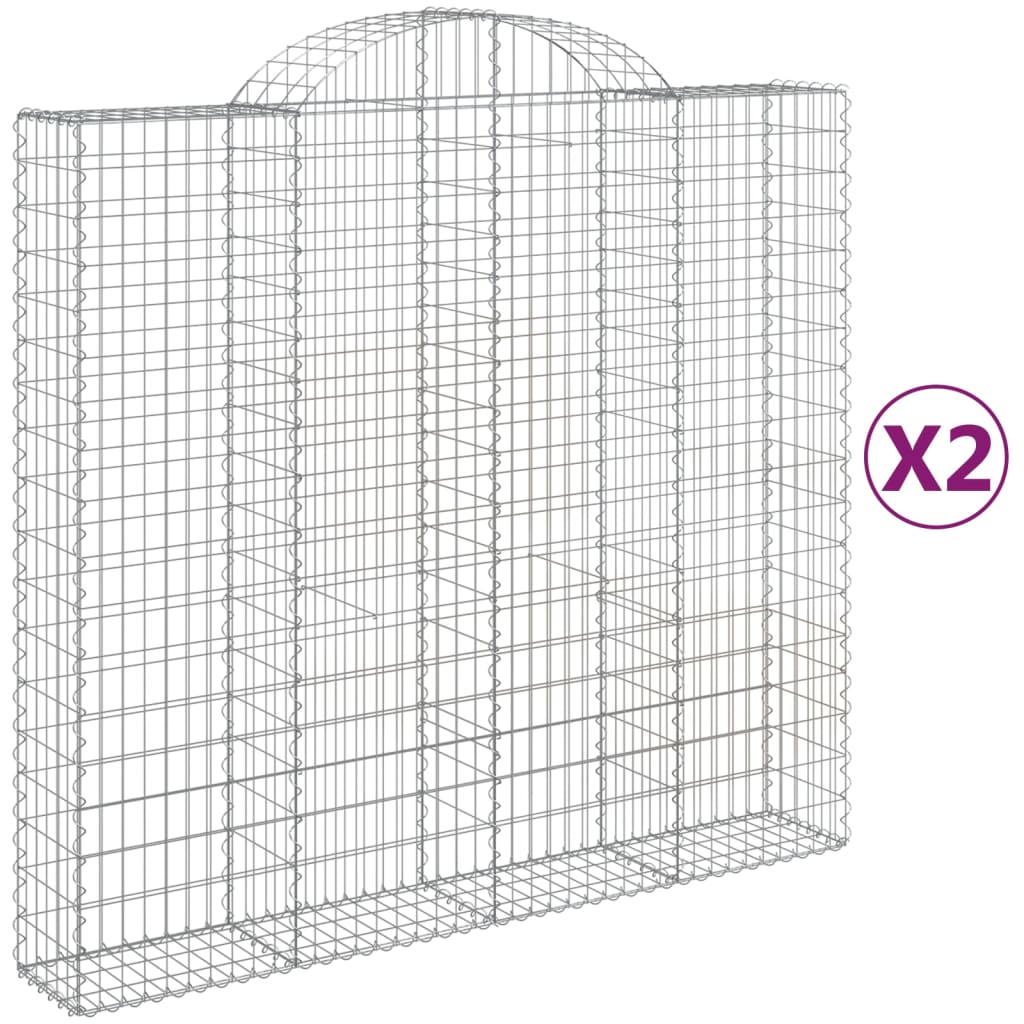 Vidaxl Schans Cesti 2 a volta 200x50x180 200 cm ferro