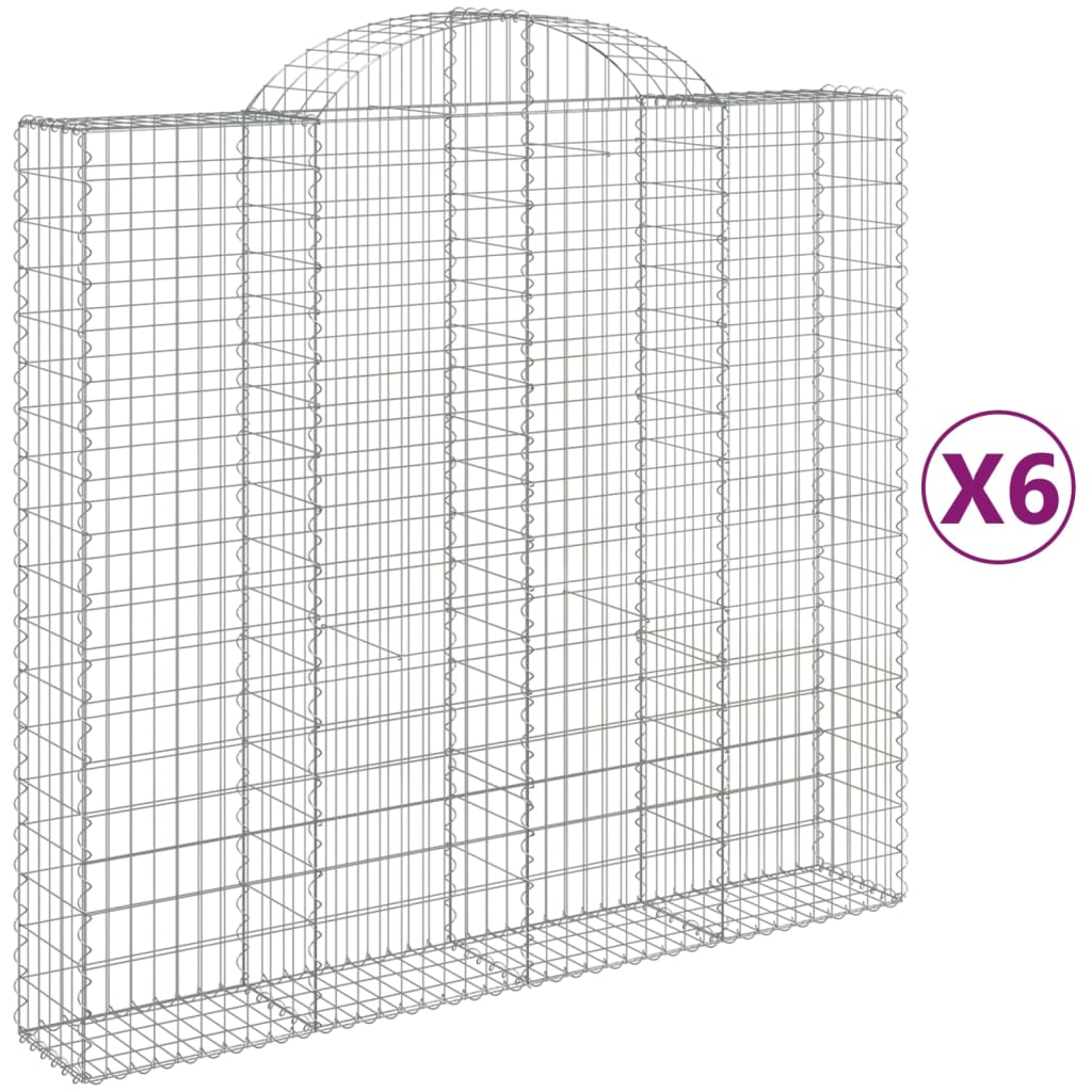 VidaXL Schans baskets 6 st vaulted 200x50x180 200 cm iron