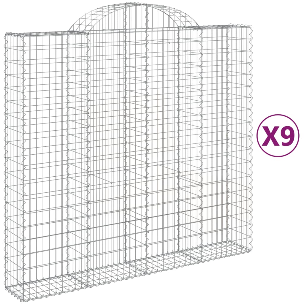 Vidaxl Schans Kosze 9 ST sklepione 200x50x180 200 cm żelazo