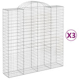 VidaXL Schans baskets 3 ST vaulted 200x50x200 220 cm iron