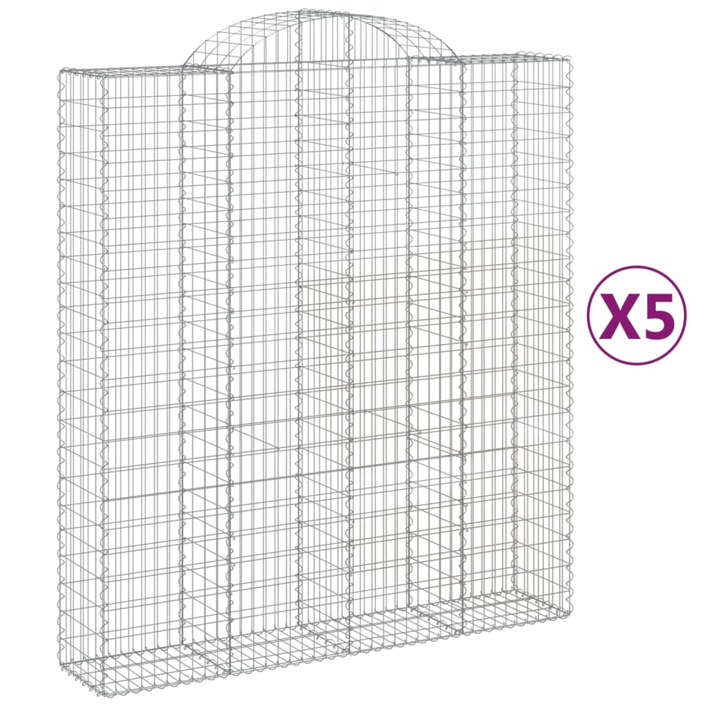 Cestas Vidaxl Schans 5 st 200x50x220 240 cm de hierro