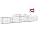 Vidaxl Schiags Kuerf 2 St Vaulted 300x30X40 60 cm Galavaniméiert Eisen