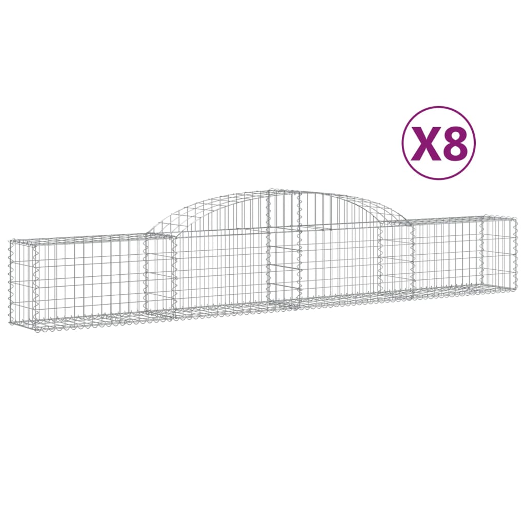 Vidaxl Schans Cestini 8 Stampad 300x30x40 60 cm Iron