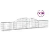 Cestas Vidaxl Schans 10 st 300x30x40 60 cm de hierro galvanizado