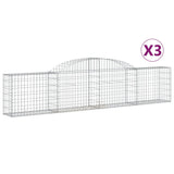 Cestas Vidaxl Schans 3 st 300x30x60 80 cm de hierro galvanizado