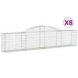 Vidaxl Schans koše 8 St. Klenané 300x30x60 80 cm galvanizované železo