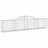 VidaXL Schans baskets 9 st vaulted 300x30x60 80 cm galvanized iron