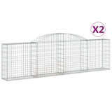 Vidaxl Schans Baskets 2 ST Krandoval 300x30x80 100 cm galvanizované železo