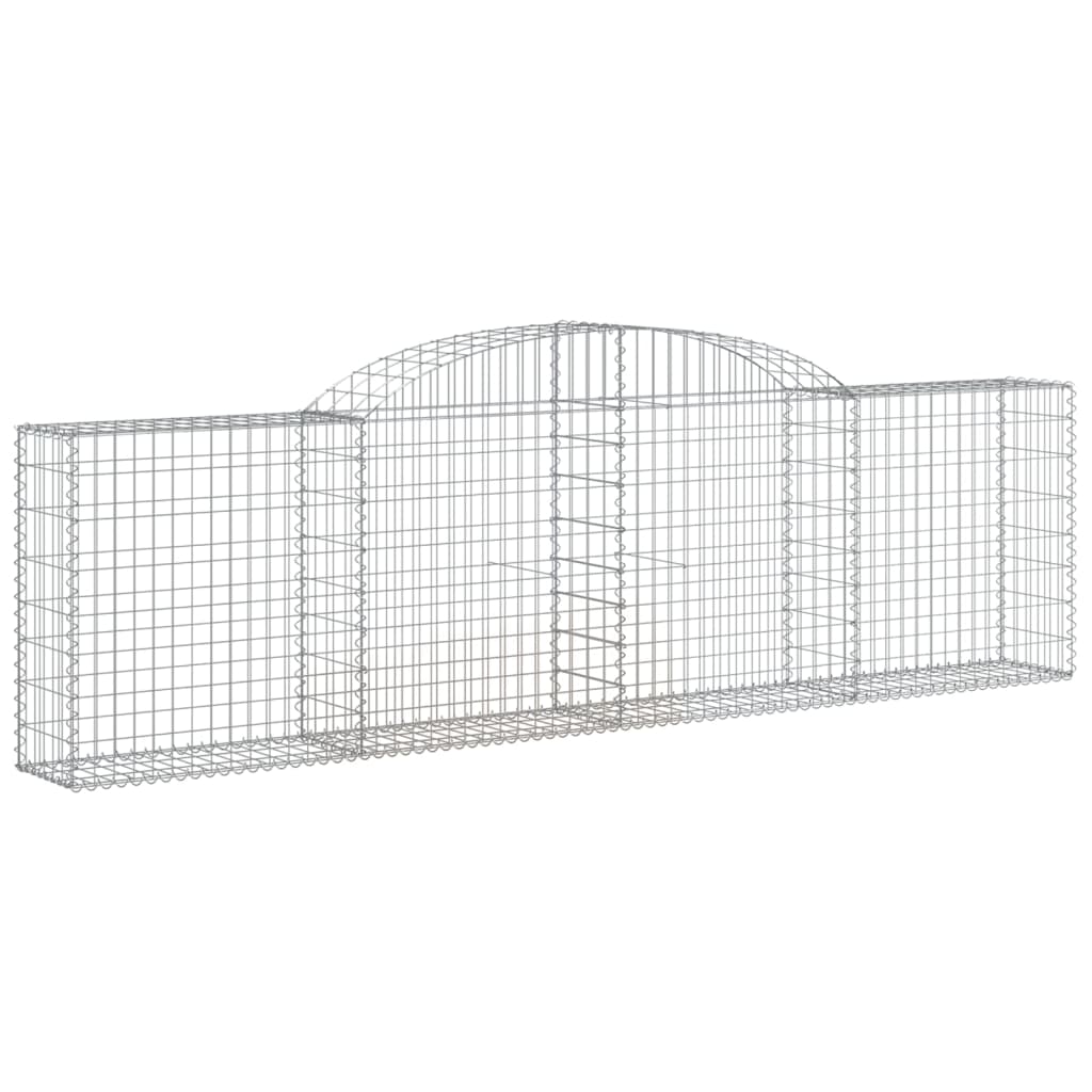 Vidaxl Schlag Kuerf 2 St Vaulted 300x30X80 100 cm galvaniséiert Eisen