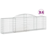 Vidaxl Schans kurver 4 St Vaulted 300x30x80 100 cm galvanisert jern