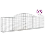 Vidaxl Schans baskets 5 st vaulted 300x30x80 100 cm galvanized iron