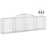 Vidaxl Schans Kosze 12 ST sklepione 300x30x80 100 cm żelazo