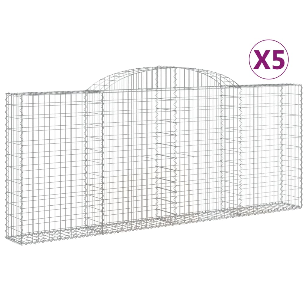 Vidaxl Schiags Kuerf 5 St Vaulted 300x30x120 140 cm Eisen