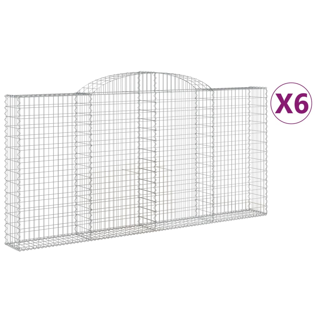 Vidaxl Schans kurver 6 st Vaulted 300x30x140 160 cm jern