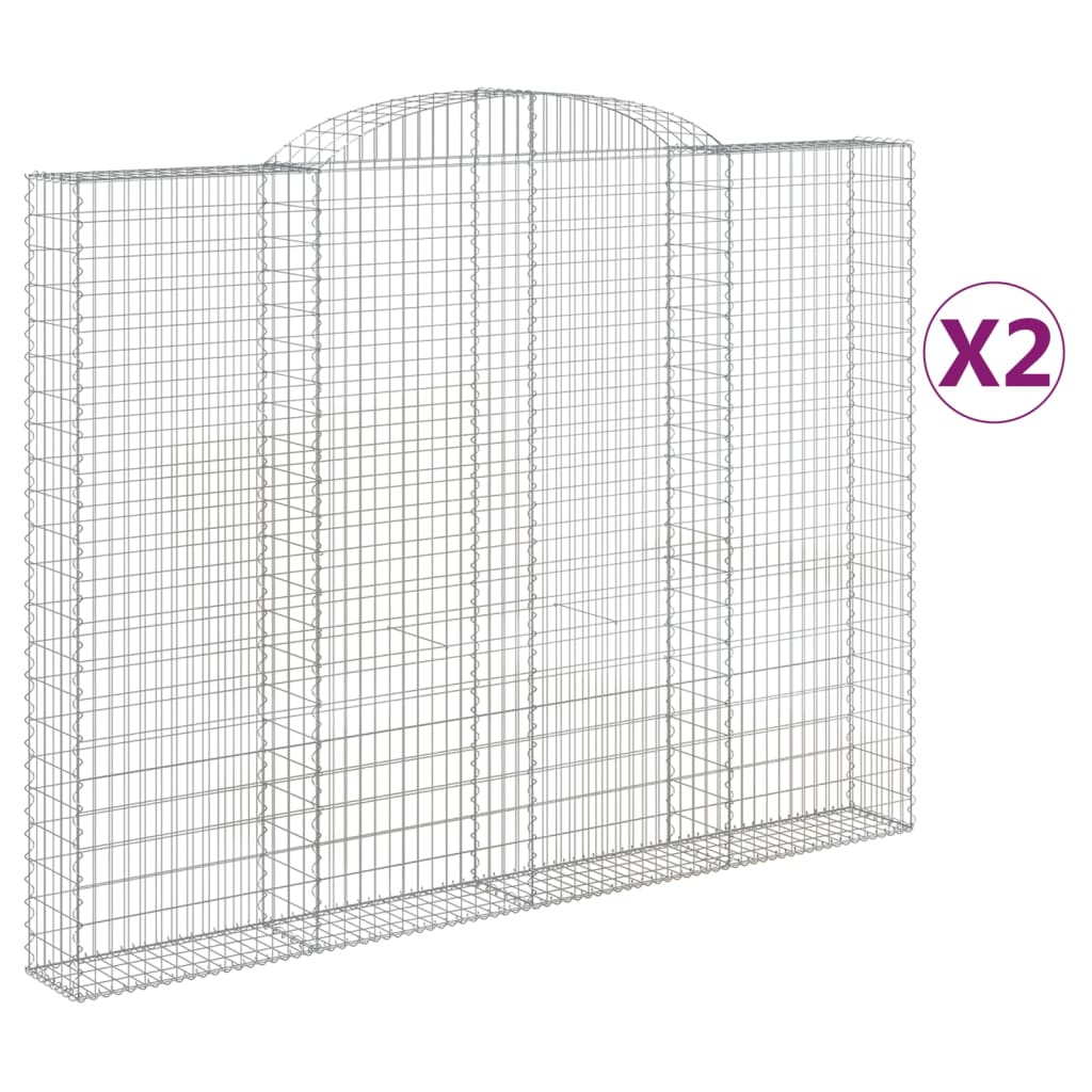 Vidaxl Schans kurver 2 st Vaulted 300x30x220 240 cm jern