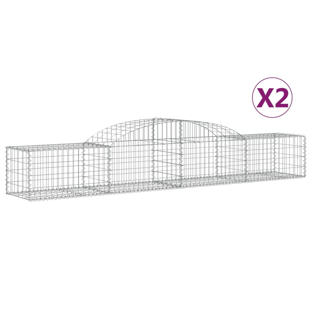 Vidaxl Schiags Kuerf 2 St Vaulted 300X5040 60 cm Galavaniséiert Eisen