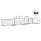 Vidaxl Schans kurver 4 St Vaulted 300x50x40 60 cm galvanisert jern