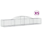 Vidaxl Schans kurve 5 st hvælvede 300x50x40 60 cm galvaniseret jern