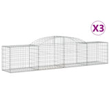 Cestas Vidaxl Schans 3 st 300x50x60 80 cm de hierro galvanizado