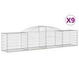 Cestas Vidaxl Schans 9 st 300x50x60 80 cm de hierro galvanizado