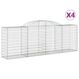 VidaXL Schans baskets 4 st vaulted 300x50x100 120 cm iron