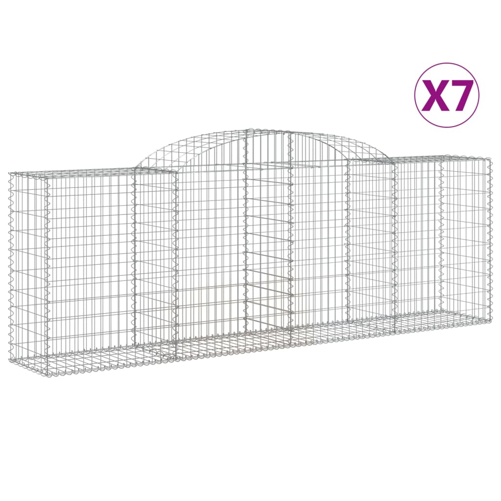 Vidaxl Schans Kosze 7 ST sklepione 300x50x100 120 cm żelazo