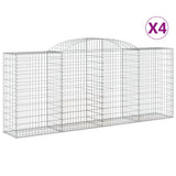 Vidaxl Schans baskets 4 st vaulted 300x50x120 140 cm iron