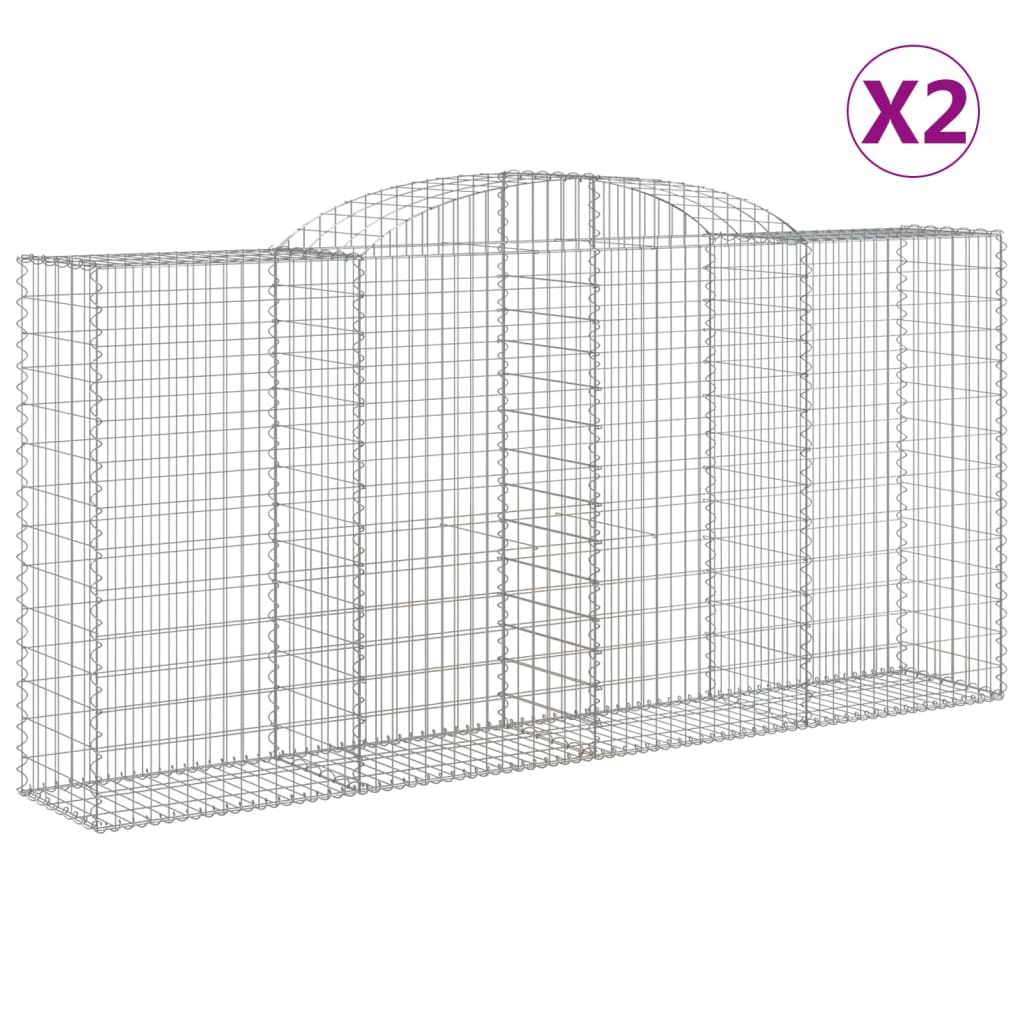 Vidaxl Schans koszyki 2 ST sklepione 300x50x140 160 cm żelazo