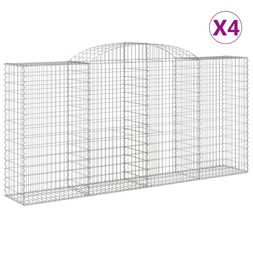 VidaXL Schans baskets 4 st vaulted 300x50x140 160 cm iron