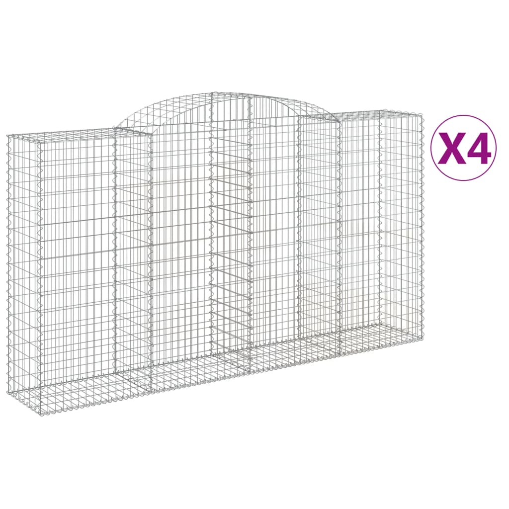 Vidaxl Schiags Kuerf 4 St Vaulted 300x50x160 180 cm Eisen