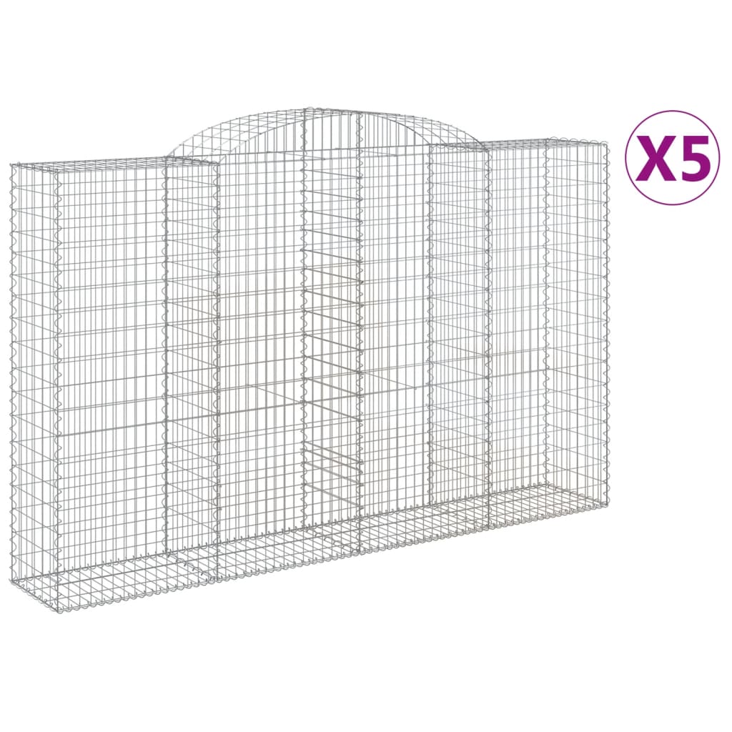 Vidaxl Schans baskets 5 st vaulted 300x50x180 200 cm iron