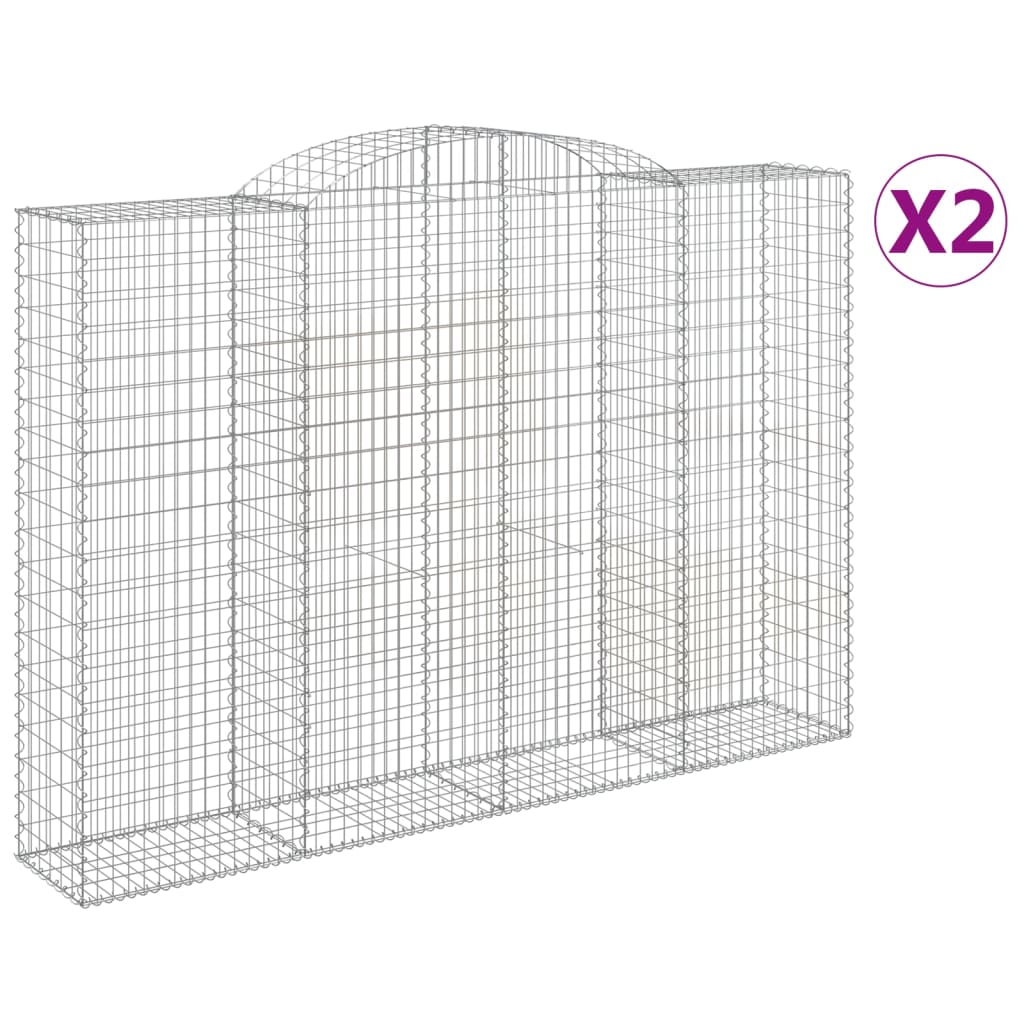 Vidaxl Schans kurver 2 st Vaulted 300x50x200 220 cm jern